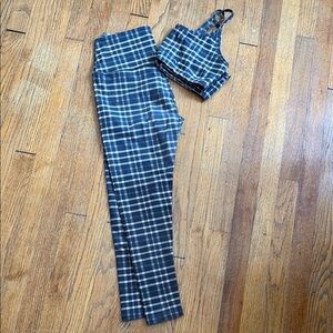 Plaid Women's Pants & Crop Top Set